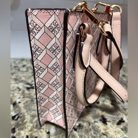 Tory Burch Light Pink Geo Logo Mini Tote (with Crossbody strap) - Picture 3 of 6